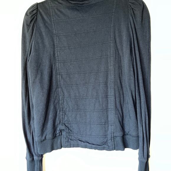 Marc by Marc Jacobs Ruffled Knit Zip Jacket Navy L - Picture 5 of 6